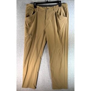 Patagonia Quandary Hiking Pants Men 36 Brown Stretch Zipped Pockets Straight Leg